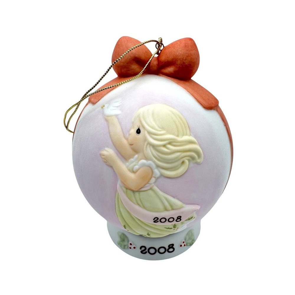 Precious Moments 2008 Blessings Of Peace To You Girl Dove Ornament 810003